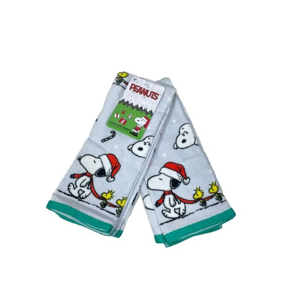 Peanuts Snoopy & Woodstock Christmas Hand Towels 2 Pack 15 x 25 Inch - Picture 4 of 9